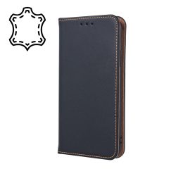   Genuine Leather Smart Pro for Huawei P30 Lite oldalra nyíló tok, fekete