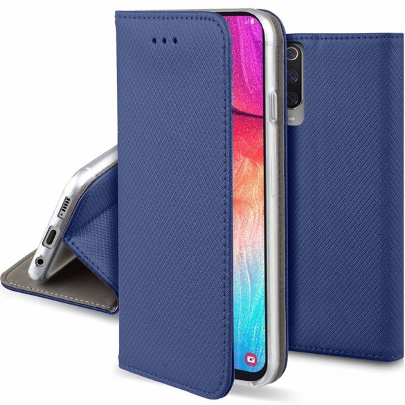 Smart Magnet Xiaomi Redmi Note 7 oldalra nyíló tok, sötétkék