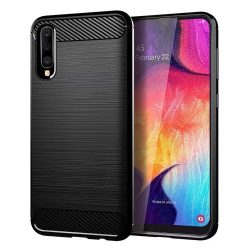   Simple Black Case Samsung Galaxy A50/A30/A50s/A30s hátlap, tok, fekete