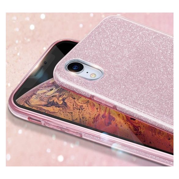 Glitter Case Samsung Galaxy A30 hátlap, tok, rózsaszín