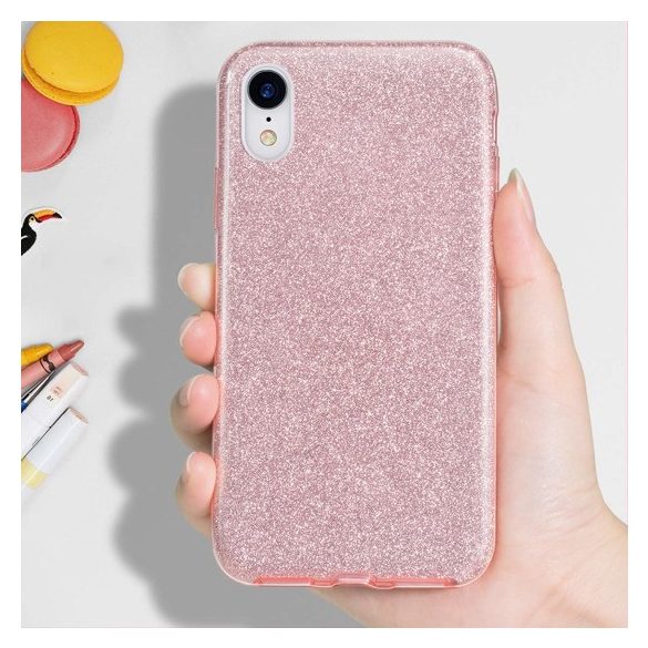 Glitter Case Samsung Galaxy A30 hátlap, tok, rózsaszín