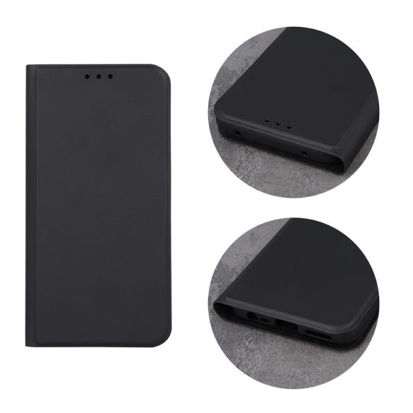 Smart Skin Huawei P30 Lite oldalra nyíló tok, fekete