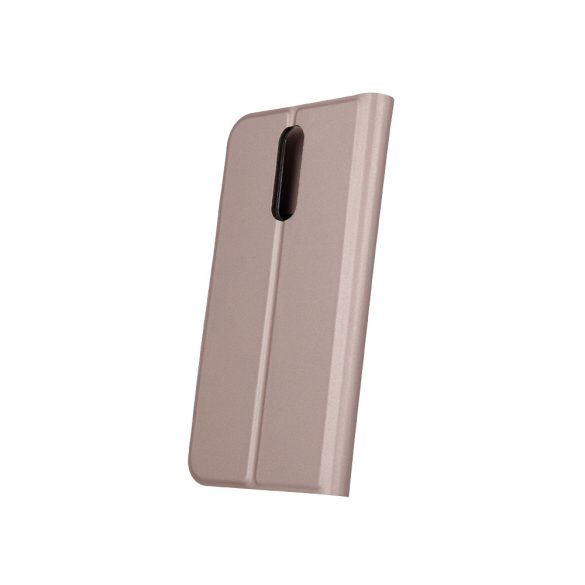 Smart Skin Huawei 30 Lite oldalra nyíló tok, rozé arany