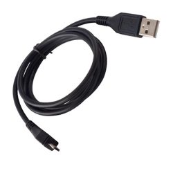 Micro-USB adat- és töltőkábel, 1A, 150cm, fekete