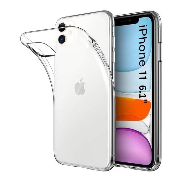 iPhone 11 Slim case 1 mm szilikon hátlap, tok, átlátszó