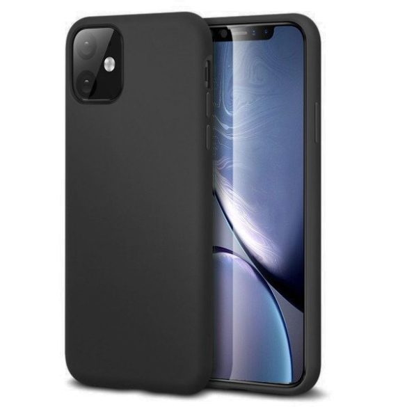 iPhone 11 Matt TPU szilikon hátlap, tok, fekete