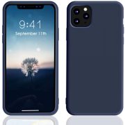 iPhone 11 Soft Matt szilikon hátlap, tok, sötétkék