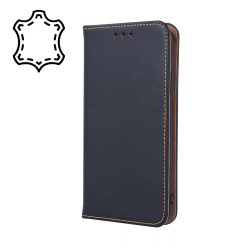   Genuine Leather Smart Pro iPhone 11 oldalra nyíló tok, fekete