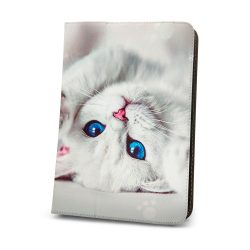   Cute Kitty univerzális flip tok 9-10 colos tablethez, mintás, színes