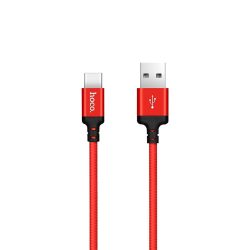   Hoco USB Times Speed X14 USB Type-C adatkábel, 1m, fekete-piros