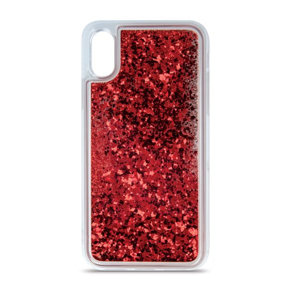 Liquid Sparkle TPU iPhone 11 Pro hátlap, tok, piros