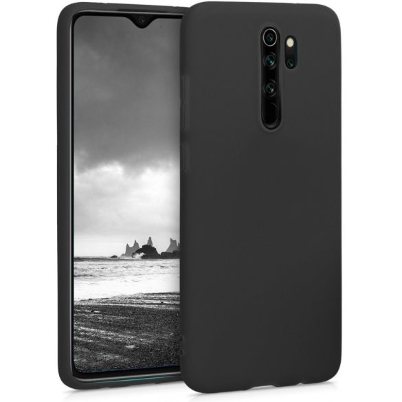 Xiaomi Redmi Note 8 Pro Matt szilikon tok, fekete