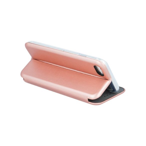 Smart Diva Xiaomi Redmi 8A oldalra nyíló tok, rozé arany
