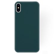 iPhone X/Xs Matt TPU szilikon hátlap, tok, sötétzöld