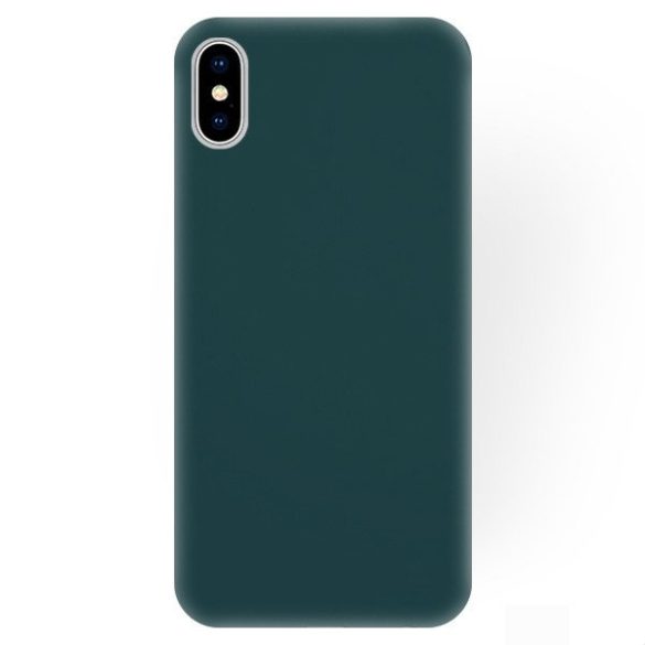 iPhone X/Xs Matt TPU szilikon hátlap, tok, sötétzöld