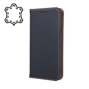   Genuine Leather Smart Pro Xiaomi Redmi 8A eredeti bőr oldalra nyíló tok, fekete