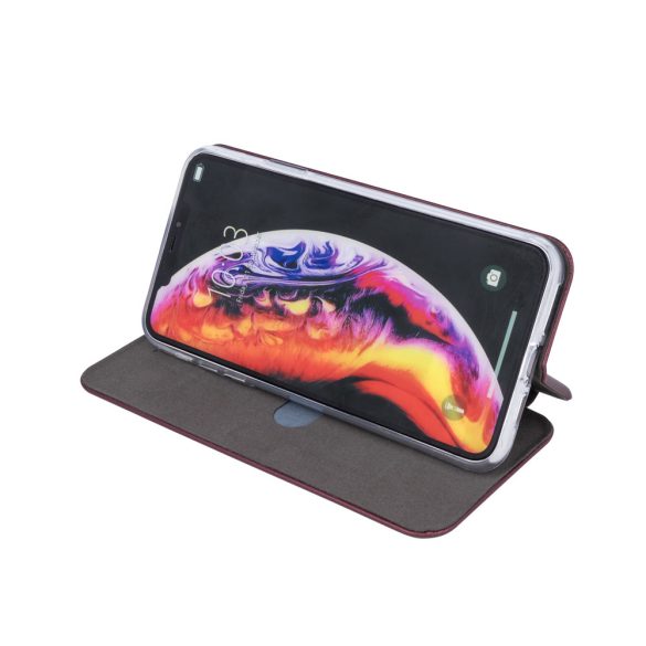 Smart Diva iPhone 7/8/SE2020 oldalra nyíló tok, bordó