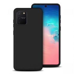   Samsung Galaxy S10 Lite/A91 Matt TPU szilikon hátlap, tok, fekete