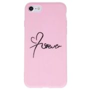 Forever Love TPU iPhone XS Max hátlap, tok, rózsaszín