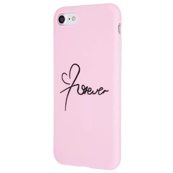 Forever Love TPU iPhone XS Max hátlap, tok, rózsaszín