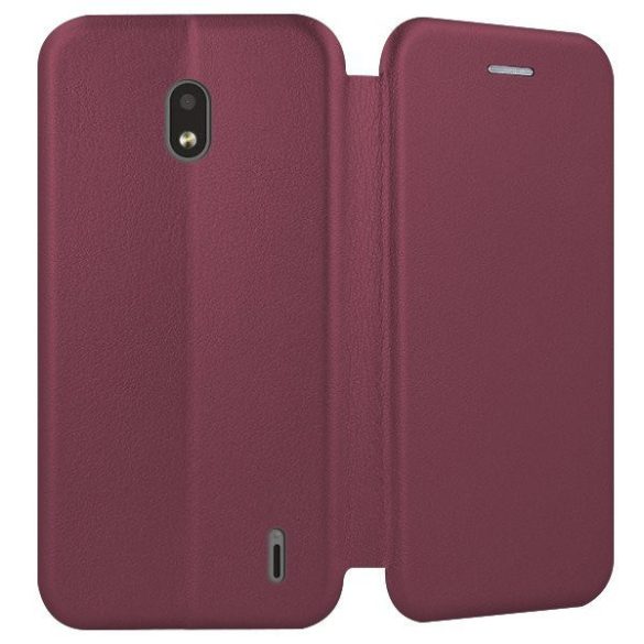 Smart Diva Samsung Galaxy Note 10 Lite/A81 oldalra nyíló tok, bordó