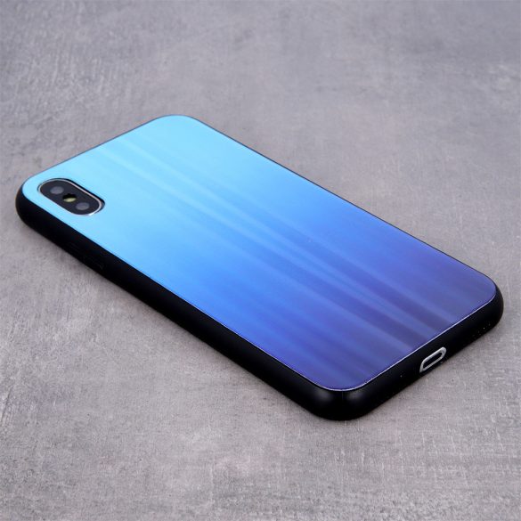Aurora Glass Samsung Galaxy S10 Lite/A91 hátlap, tok, kék