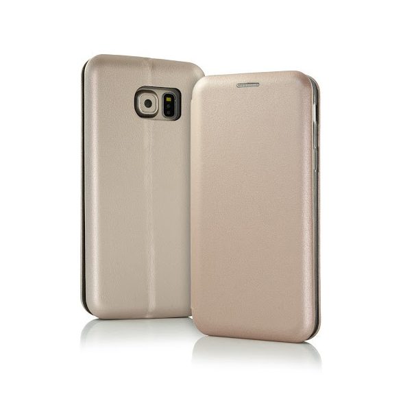 Smart Diva Huawei P40 Lite oldalra nyíló tok, rozé arany