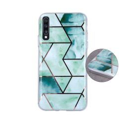 Geometric Marmur Case Samsung Galaxy A70 hátlap, tok, zöld
