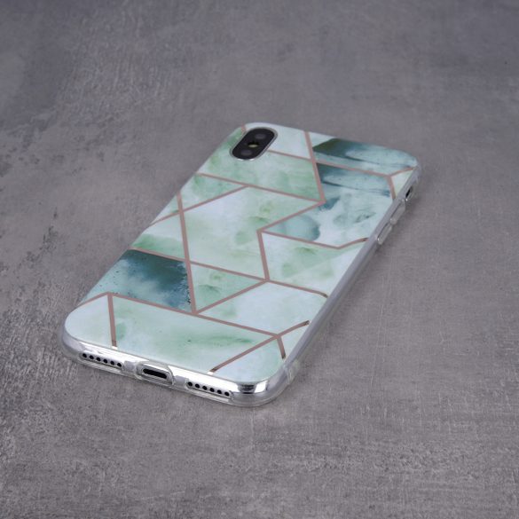 Geometric Marmur Case Samsung Galaxy A71 5G hátlap, tok, zöld