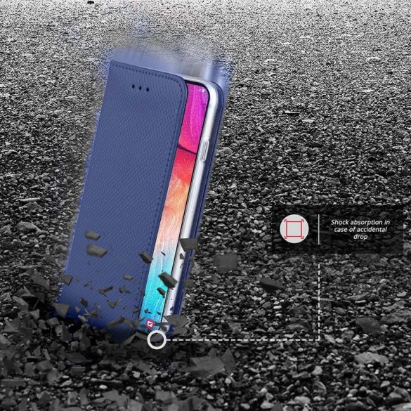 Smart Magnet Samsung Galaxy Note 20 Ultra oldalra nyíló tok, sötétkék