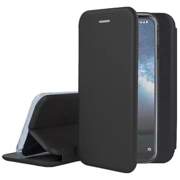 Smart Diva iPhone 12 Pro Max 6,7 oldalra nyíló tok, fekete