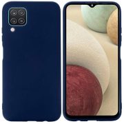   Silicone case Samsung Galaxy A12/M12 hátlap, tok, sötétkék