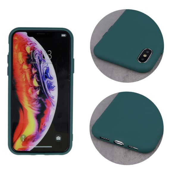 Silicone Case Xiaomi Redmi 9C szilikon hátlap, tok, zöld