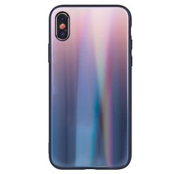   Aurora Glass Xiaomi Redmi 9T/9 Power/Note 9 4G/Poco M3 hátlap, tok, barna-fekete