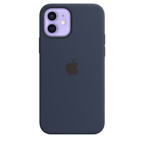 iPhone 12/12 Pro Matt TPU szilikon hátlap, tok, sötétkék