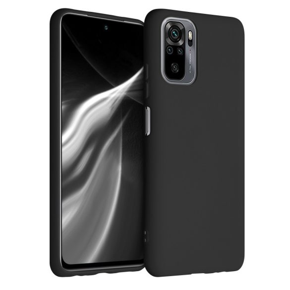 Xiaomi Redmi Note 10/Note 10S Matt TPU szilikon hátlap, tok, fekete