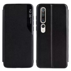   Eco Leather View Case 2 Xiaomi Redmi 9C oldalra nyíló tok, fekete