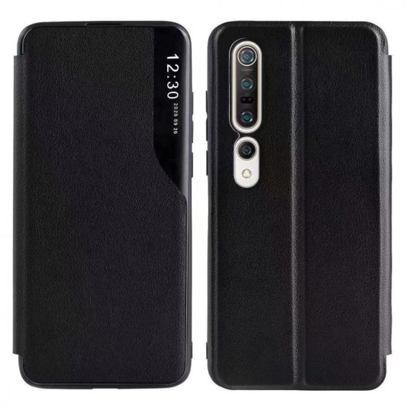 Eco Leather View Case 2 Samsung Galaxy A72/A72 5G oldalra nyíló tok fekete