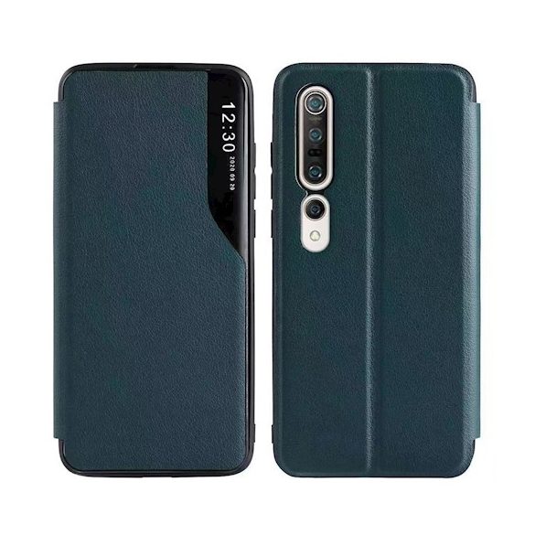 Eco Leather View Case 2 Xiaomi Redmi 9C oldalra nyíló tok, sötétzöld