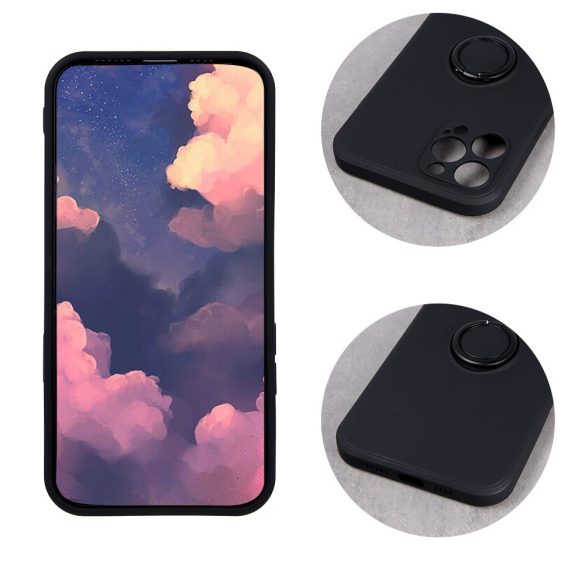 Finger Grip Xiaomi Redmi 9T/9 Power/Note 9 4G/Poco M3 hátlap, tok, fekete