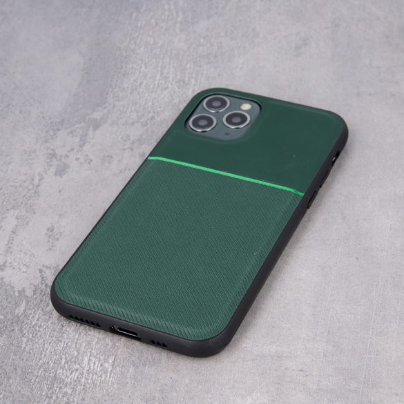 Elegance Case Samsung Galaxy A12/M12 hátlap, tok, sötétzöld