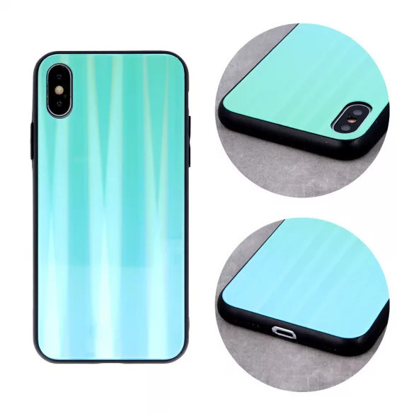 Aurora Glass Xiaomi Redmi 9C edzett üveg hátlap, tok, menta