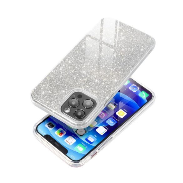 Glitter 3in1 Case Xiaomi Mi 11 Lite 4G/Mi 11 Lite 5G hátlap, tok, ezüst