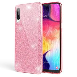   Glitter 3in1 Case Samsung Galaxy A22 4G hátlap, tok, rózsaszín