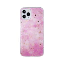  Gold Glam Hearts Case Samsung Galaxy A12/M12 hátlap, tok, mintás, rózsaszín