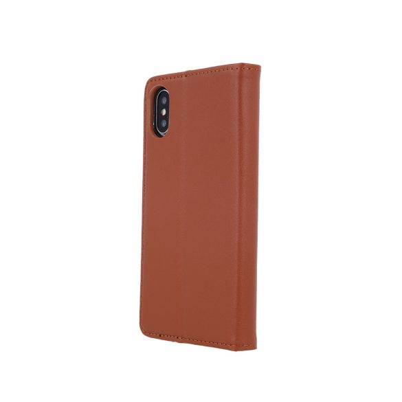 Genuine Leather Smart Pro iPhone 13 Pro eredeti bőr oldalra nyíló tok, barna