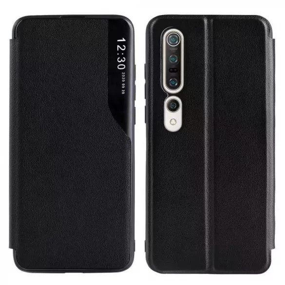 Eco Leather View Case 2 Xiaomi Redmi 9T/Poco M3 oldalra nyíló tok, fekete