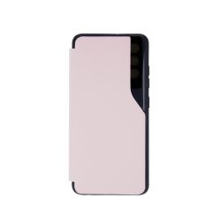   Eco Leather View Case Samsung Galaxy A22 4G oldalra nyíló tok, rózsaszín