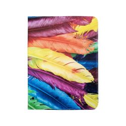   Colour Feather univerzális flip tok 7-8 colos tablethez, mintás, színes