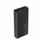   Forever SPF-02 Power Bank PD+QC hordozható külső akkumulátor, 2xUSB-A/1xUSB-C 20000 mAh, 18W, fekete